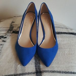 Jessica Simpson Blue Suede Heels